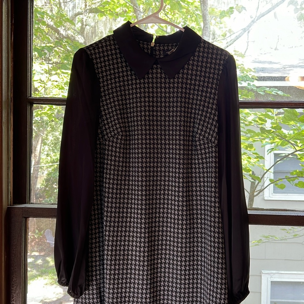 Tommy Hilfiger Houndstooth Collared Dress